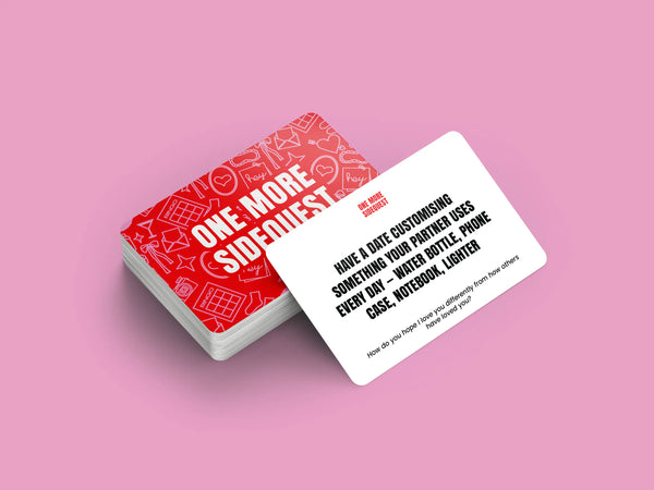 One More Sidequest Dating Deck with real-life challenge cards for playful dates and deeper connection