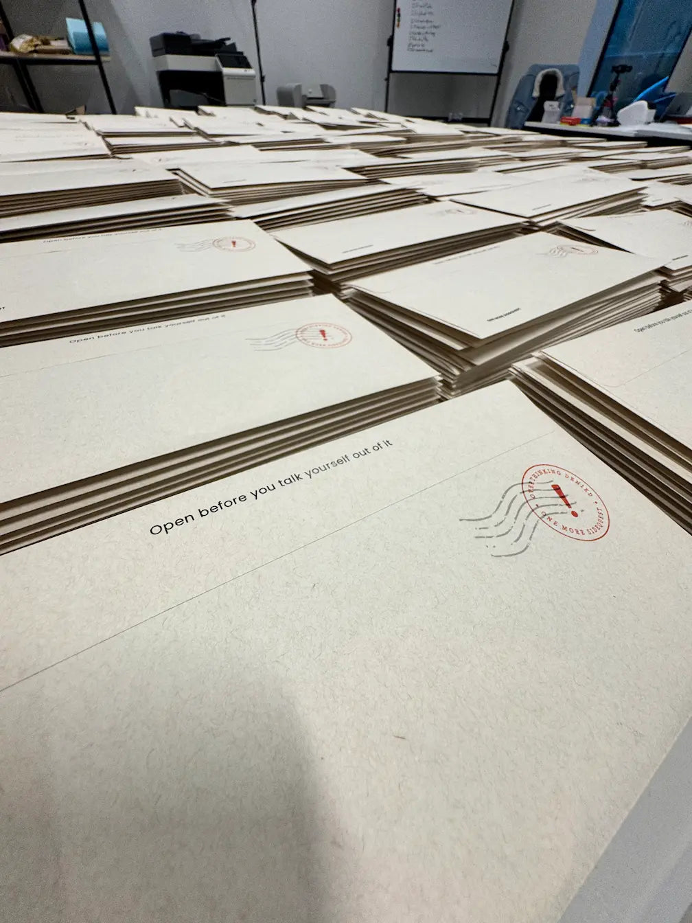 The October 2026 Sidequest letter, sealed in its envelope