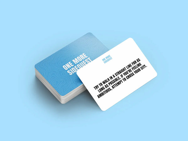 One More Sidequest Movement Mini Deck with real-life sidequest challenge cards designed to push comfort zones