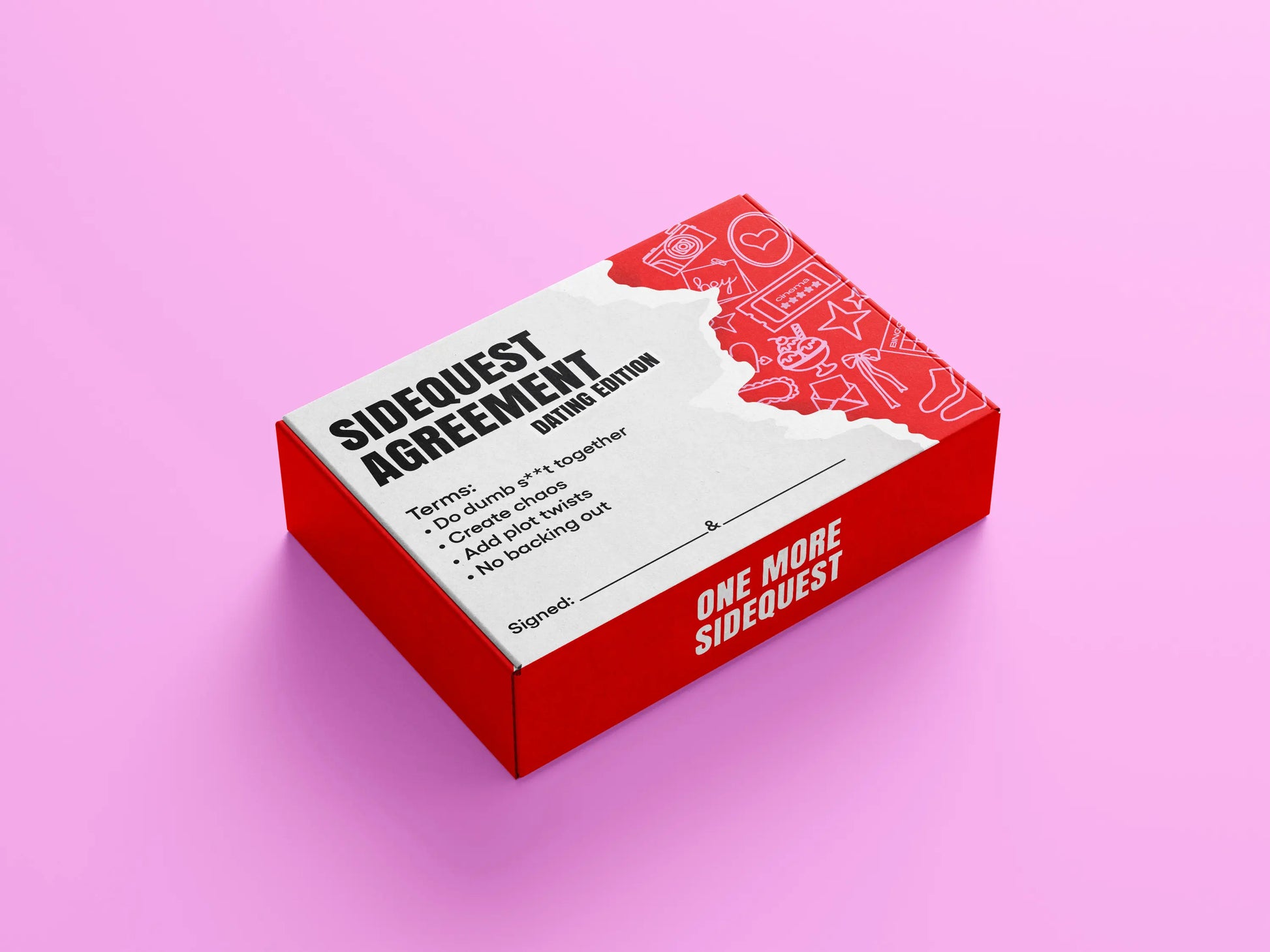 One More Sidequest Dating Deck with real-life challenge cards for couples