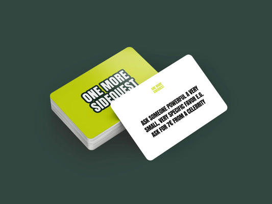 Outrageous Mini Deck with bold real-life sidequest challenge cards
