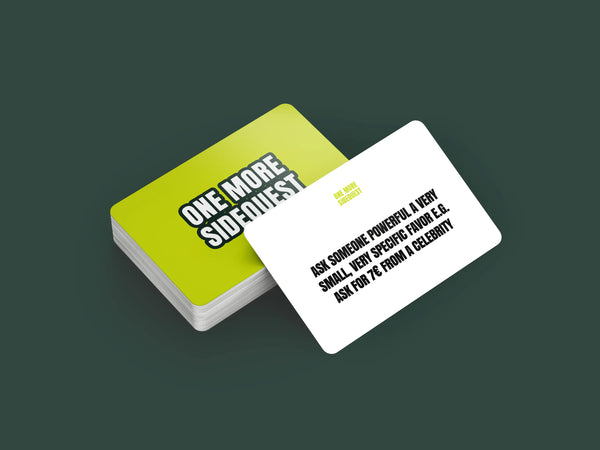 Outrageous Mini Deck with bold real-life sidequest challenge cards